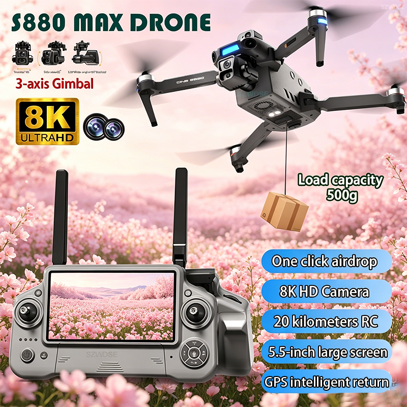 2026 New 8K Dual Camera Drone  - Drone Controller Screen ulasan dan harga