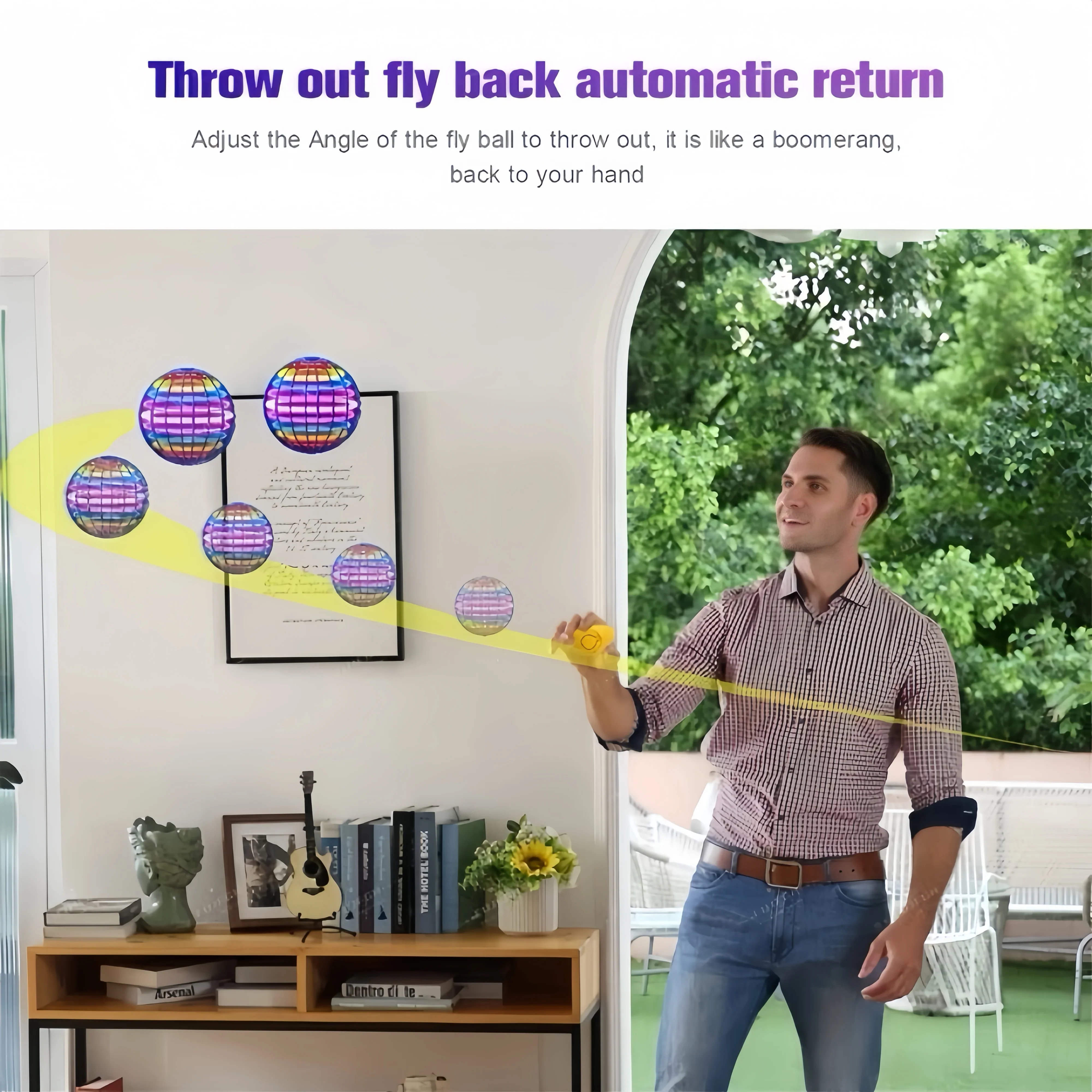 Flying Ball Boomerang Spinner  - Drone Strobe Light ulasan dan harga
